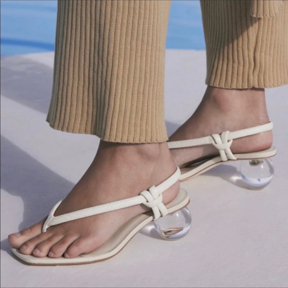 Cult Gaia Aviva Sling Back Sandal in Cloud Color Size EU 37 US 7